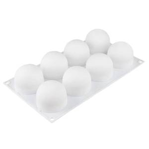 Moule à mousse rond à 6 cavités pour faire des dômes de gâteau, moule à mousse en silicone de qualité alimentaire, moule de cuisson antiadhésif - Product Image 1