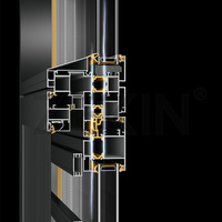 Fenêtre à battant en alliage d'aluminium de la série ANXUAN 110 au design moderne avec système d'ouverture vers l'extérieur, poignée intelligente à empreinte digitale et moustiquaire intégrée