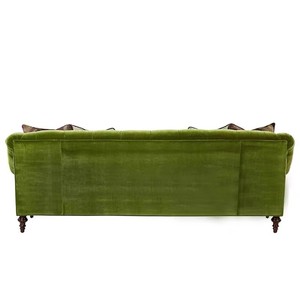 French Vintage <strong>Olive</strong> <strong>Green</strong> Solid Wood <strong>Sofa</strong> American Small Apartment Living Room Fabric Tufted High-back 1-3 Seater <strong>Sofa</strong> - Product Image 3