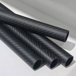 Carbon Fiber Tubes 3K Weave Black Round Composite Rods for Industrial Use - Product Image 2