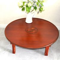 Table pliante en bois de style coréen moderne pour sol tatami, table basse de style japonais, mobilier d'appartement, table à manger pliable