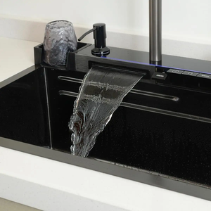 2025 New style Multi Function Stainless Steel 304 Nano Black Surface <strong>sink</strong> Handmade Wash Basin <strong>Kitchen</strong> <strong>Sink</strong> with dish rack - Product Image 6