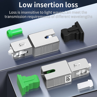 Adaptateur Fibre Optique COMPTYCO SC/APC Femelle vers SC/UPC Mâle SM, Connecteur Hybride Optique 0dB, Convertisseur Simplex Monomode FTTH