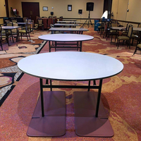 Table ronde pliante en PVC de 180cm bon marché Offres Spéciales Table ronde pliante de banquet