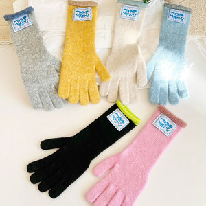 Kadınlar için toptan soğuk hava renkli kalın kış eldiven dokunmatik uzun örgü eldivenler kadın için - Product Image 2