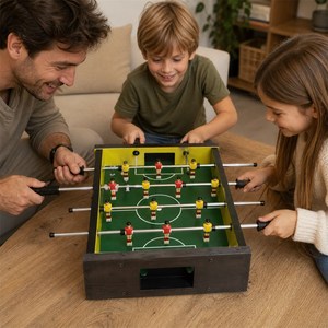 <span class=keywords><strong>Futbol</strong></span>ín <span class=keywords><strong>de</strong></span> Mesa <span class=keywords><strong>de</strong></span> MDF <span class=keywords><strong>de</strong></span> 48 cm con 4 Varillas y Caja <span class=keywords><strong>de</strong></span> Color para Noches <span class=keywords><strong>de</strong></span> Fiesta en Familia, Personalizable OEM - Product Image 3
