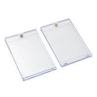 Étui de protection pour cartes à collectionner, en acrylique transparent, porte-cartes de baseball avec emplacement pour étiquette, pochettes rigides pour cartes, petite boîte de rangement robuste