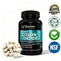 Capsules de désintoxication du côlon Neewwon 15 jours, nettoyage intestinal avancé à base de plantes, favorise la digestion et la santé intestinale, 30 capsules en stock