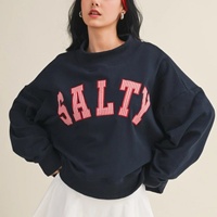 Sweat à capuche surdimensionné en coton pour femme, brodé sur mesure, col rond, tricoté, design de créateur, ensemble unisexe, personnalisation avec logo