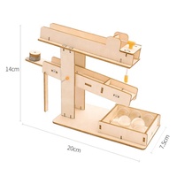 Kit de construction de modèle mécanique en bois DIY, balançoire à billes, science STEM, jouet d'assemblage, cadeau pour enfants et adultes
