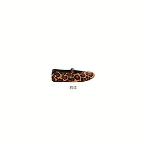 Chaussures à motif léopard, chaussures plates à semelle souple, chaussures léopard - Product Image 6