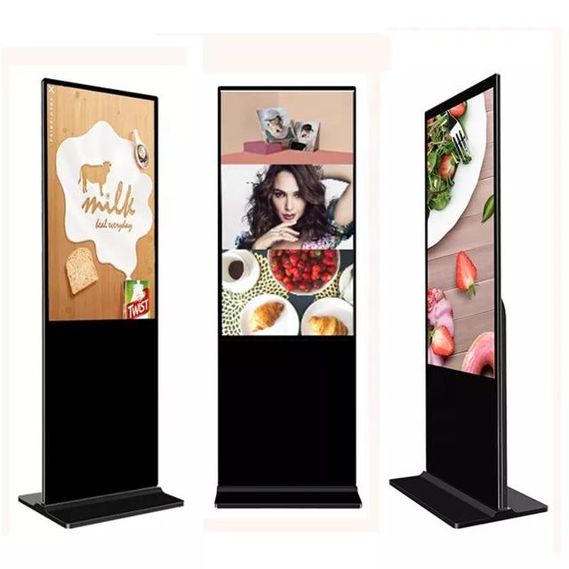 Advertising Player 50 Inch Floor Standing Vertical Touch Screen Kiosk 4k Indoor Advertising Display HD LCD Digital Advertisement