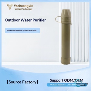Stainless Steel Water Bottle Blue with Gray Lid and Carabiner for Hiking and Camping All Seasons 1PC - Product Image 3