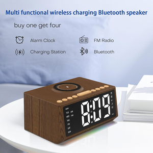 Technologie de pointe, haut-parleur à charge rapide 10W, lampe à effets lumineux RGB pulsés, audio haute performance, réveil de table - Product Image 2