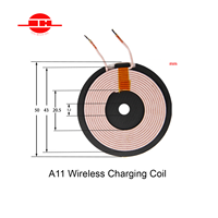 Bobine Qi A11 6.3uH personnalisable A6 A11 A12 A14 A15 A19 A21, bobine de charge sans fil TX 5W 10W 15W, bobine d'induction à charge rapide