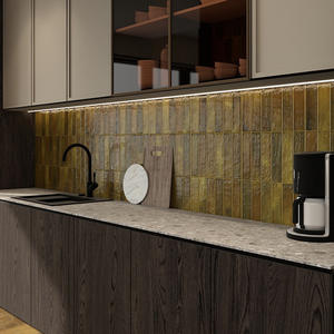 Carreaux muraux en porcelaine moderne 400x800, imitation pierre de brique, texture mate, émail mat, salle de bain, intérieurs de <span class=keywords><strong>restaurant</strong></span>, carreaux d'hôtel - Product Image 4