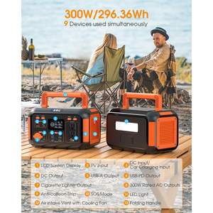 For EBL <b>Portable</b> Power Station 300W(Peak 600W) 269.36Wh Lithium Battery Outdoor Indoor Emergency Camping Solar <b>Generator</b> AU US - Product Image 2