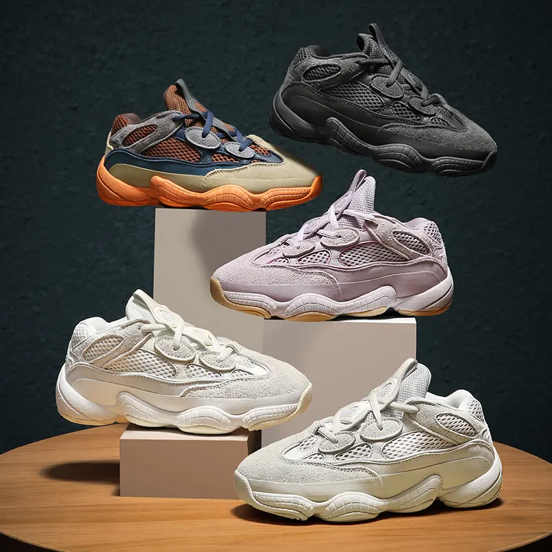 Yeezy 500 shoes soft vision Original Genuine Leather classic casual shoes Unisex Sports Woman Breathable Mesh Men Sneakers