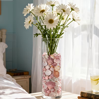 52 pièces de coquillages roses mignons pour la plage, mariage, remplissage de vase, perles décoratives, cadeau de la Saint-Valentin