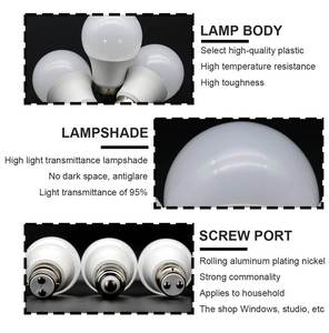 Bombilla LED A19, Base E27, 1000K Luz Diurna, 100lm/W, Cuerpo de Plástico, AC 85-265V, 30000 Horas de Vida Útil, CRI 80, Regulable, 500lm, para Almacenes - Product Image 3