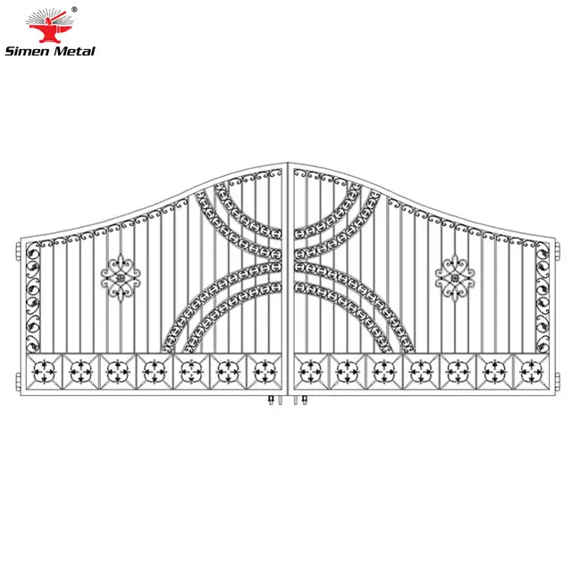 2020 New Design Wrought Iron Gate Various Arches