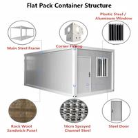 Caseta de Seguridad Prefabricada Desmontable con Estructura de Acero Modular a Precio de Fábrica para Oficina y Fábrica