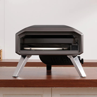 Conception rotative manuelle Four à pizza à gaz de table de 12 pouces Portable en acier inoxydable pour l'extérieur Camping Logo personnalisé Barbecue Grill
