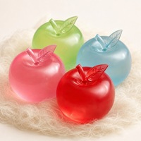 Jelly en forme de pomme de Noël, jouet anti-stress TPR souple à presser, 4 couleurs, 200g, cadeau de Noël, vente en gros pour les détaillants