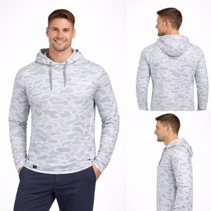 Sudadera con Capucha de Pesca para Hombre, Personalizada con Estampado de Camuflaje, UPF 50+, Manga Larga, Transpirable, de Secado Rápido, Ligera, Cómoda y con Protección Solar - Product Image 1