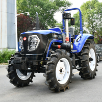 Tracteur agricole mini de 50 CV 4x4 avec moteur diesel, cabine, boîte de vitesses et pompe, fourni par le fabricant