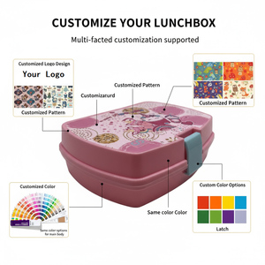 <span class=keywords><strong>2025</strong></span> nhựa chất lượng cao trẻ em OEM bánh mì dễ thương trường tùy chỉnh Hộp Ăn Trưa với logo - Product Image 3