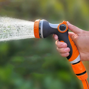 Manufacturer Supplier Plastic High Pressure 10 Pattern Garden Water Gun with Thumb Valve - Product Image 6