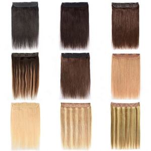 Extensions de cheveux naturels vierges Remy soyeux russes à clipser, ondulés, double trame, faits à la machine, doux, 1 pièce, toutes couleurs - Product Image 3
