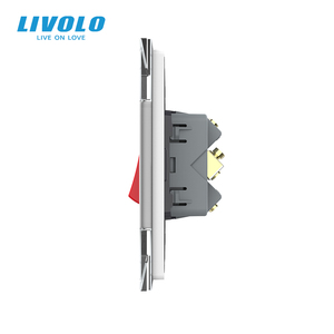 LIVOLO UK 20A 40A interruptor <span class=keywords><strong>de</strong></span> botón <span class=keywords><strong>de</strong></span> <span class=keywords><strong>doble</strong></span> Polo 1Gang circuitos <span class=keywords><strong>de</strong></span> alta carga con neón Blanco/Negro/oro/gris multicolor disponible - Product Image 3