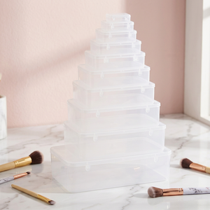 Good Quality Professional <b>Clear</b> PP Plastic Recyclable NDURO AD4803 3-6L <b>Lid</b> Modern Design Storage <b>Boxes</b> for Cosmetic Makeup Face - Product Image 3