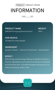 Aceite de crema de suero de esencia de belleza de senos 30ml SADOER Extracto de coco masaje rico cuidado de los senos comercio transfronterizo al por mayor - Product Image 4