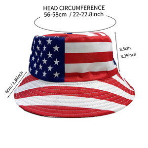 Gorra de Pescador con Bandera de Estados Unidos, Canadá y México 2026, Gorra de Pescador con Doble Bandera, Gorra Patriótica, Chapeau de Pêcheur, Ete - Product Image 2