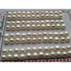 Perles d'eau douce de couleur lin, 6-7 mm, presque parfaitement rondes, avec une forte luminosité, légèrement imparfaites, perles grises, type naturel, en vrac - Product Image 3