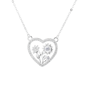Splendida Collana in <span class=keywords><strong>Argento</strong></span> con Zirconi AAA a Forma di Cuore, Gioielli di Moda per Donne, Collana <span class=keywords><strong>Rosario</strong></span> in <span class=keywords><strong>Argento</strong></span> Sterling <span class=keywords><strong>925</strong></span> - Product Image 6