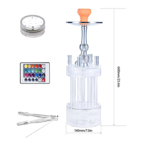 Set de Shisha de Lujo con Múltiples Mangueras y Luces LED, para Uso Comercial y Doméstico, en Bares y Fiestas - Product Image 6