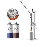 Machine de remplissage de gaz pour aérosols, pour la production rapide de sprays solaires, peintures en aérosol et désodorisants en aérosol