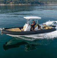 Entrega Rápida, Embarcación Neumática Rígida de Aluminio de 28 Pies, Estilo Deportivo, 860 Hypalon, para Pesca, Surf y Actividades al Aire Libre, con Costillas de Aluminio y PVC
