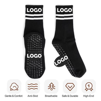 Chaussettes de sport antidérapantes pour femmes, Pilates et Yoga, avec logo personnalisé pour usage quotidien