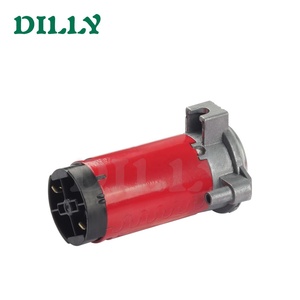 <span class=keywords><strong>Klaxon</strong></span> automobile 12V 24V, ensemble de klaxons à double tonalité (haute et basse), universel, modifié pour camion, <span class=keywords><strong>train</strong></span>, bus, bateau, en plastique rouge, avec pompe à air double tube - Product Image 4