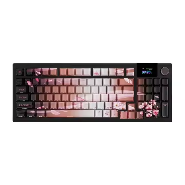 Langtu LT95 3Mode Mechanical Keyboard RGB Hot Swappable With Volume Knob Smart Screen Customizable