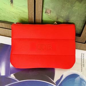 Sacs de maquillage en néoprène 3D Silicone impression sac cosmétique matelassé mode sac de rangement cosmétique pour femmes hommes voyage plage en plein air - Product Image 2