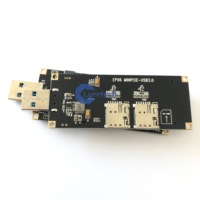 Adaptador MINIPCIE a USB, Solución Inalámbrica 4G LTE, PCIE a USB Tipo Negro con Módulo de Doble Tarjeta SIM, Accesorios, Adaptador 4G PCIE USB