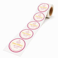 Étiquettes autocollantes personnalisées en rouleau pour emballage alimentaire, résistantes aux UV, écologiques, durables, imperméables, avec code-barres, logo en feuille d'or, pour boulangerie
