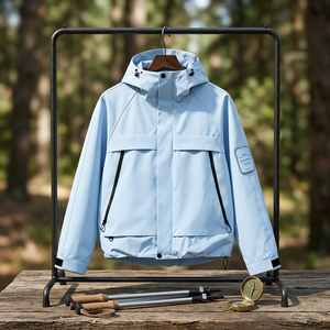 Veste imperméable surdimensionnée unisexe à capuche coupe-vent avec plusieurs poches zippées, veste hardshell pour la randonnée en plein air, le <span class=keywords><strong>ski</strong></span>, Gorpcore - Product Image 6