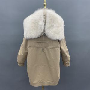 Áo Khoác Parka Lông Thỏ Thời Trang Cho Nữ Áo Khoác Mùa Đông Ấm Áp Cổ LÔNG CÁO Áo Khoác Parka Lông Áo Khoác Hàn Quốc - Product Image 5